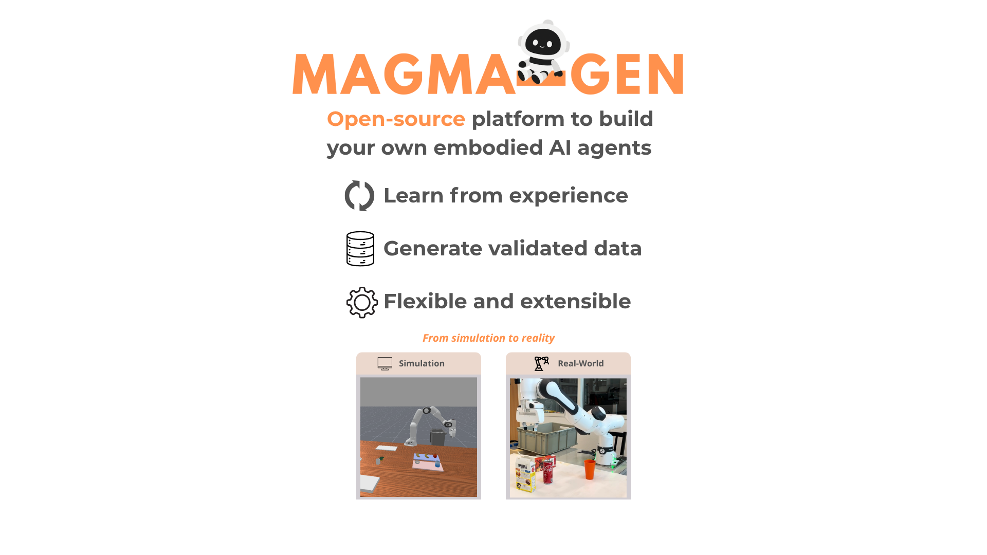 Diagram of the MAGMA-GEN failure diagnosis, correction, and re-execution pipeline